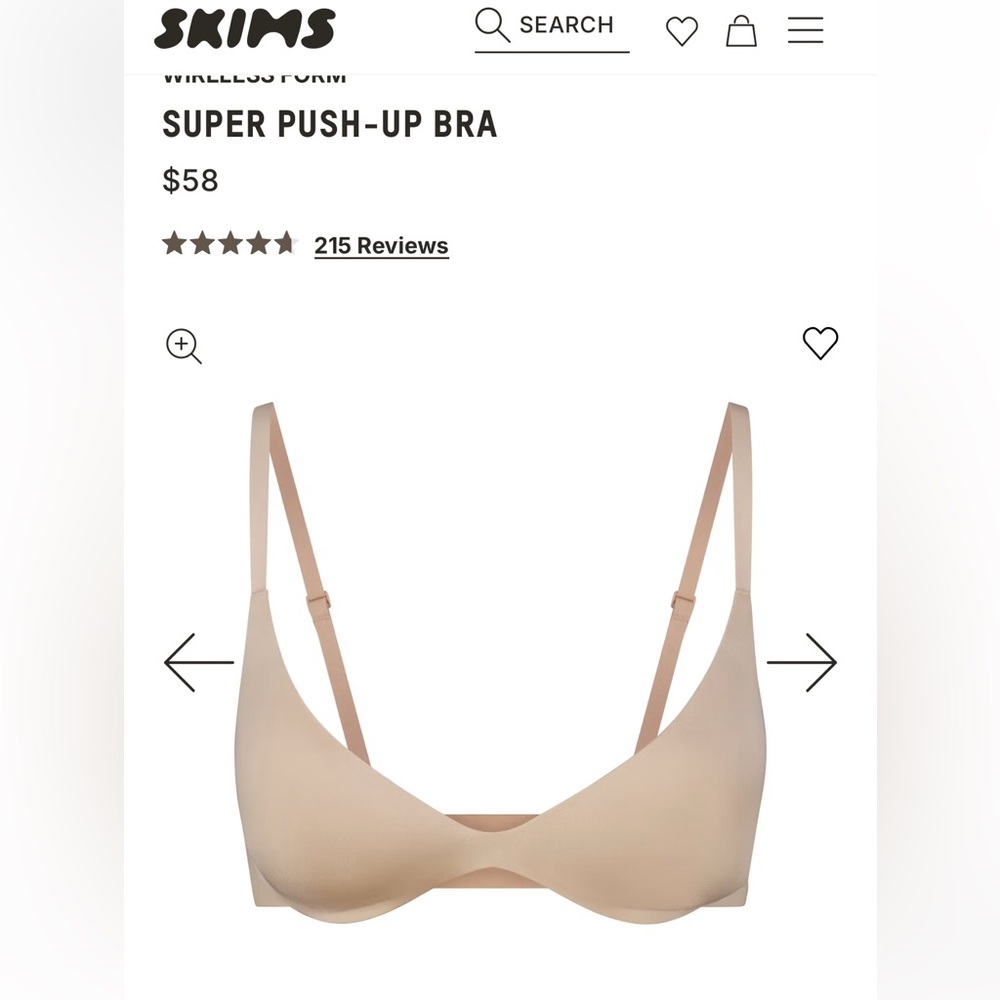 SKIMS WIRELESS FORM SUPER PUSH-UP BRA | SAND